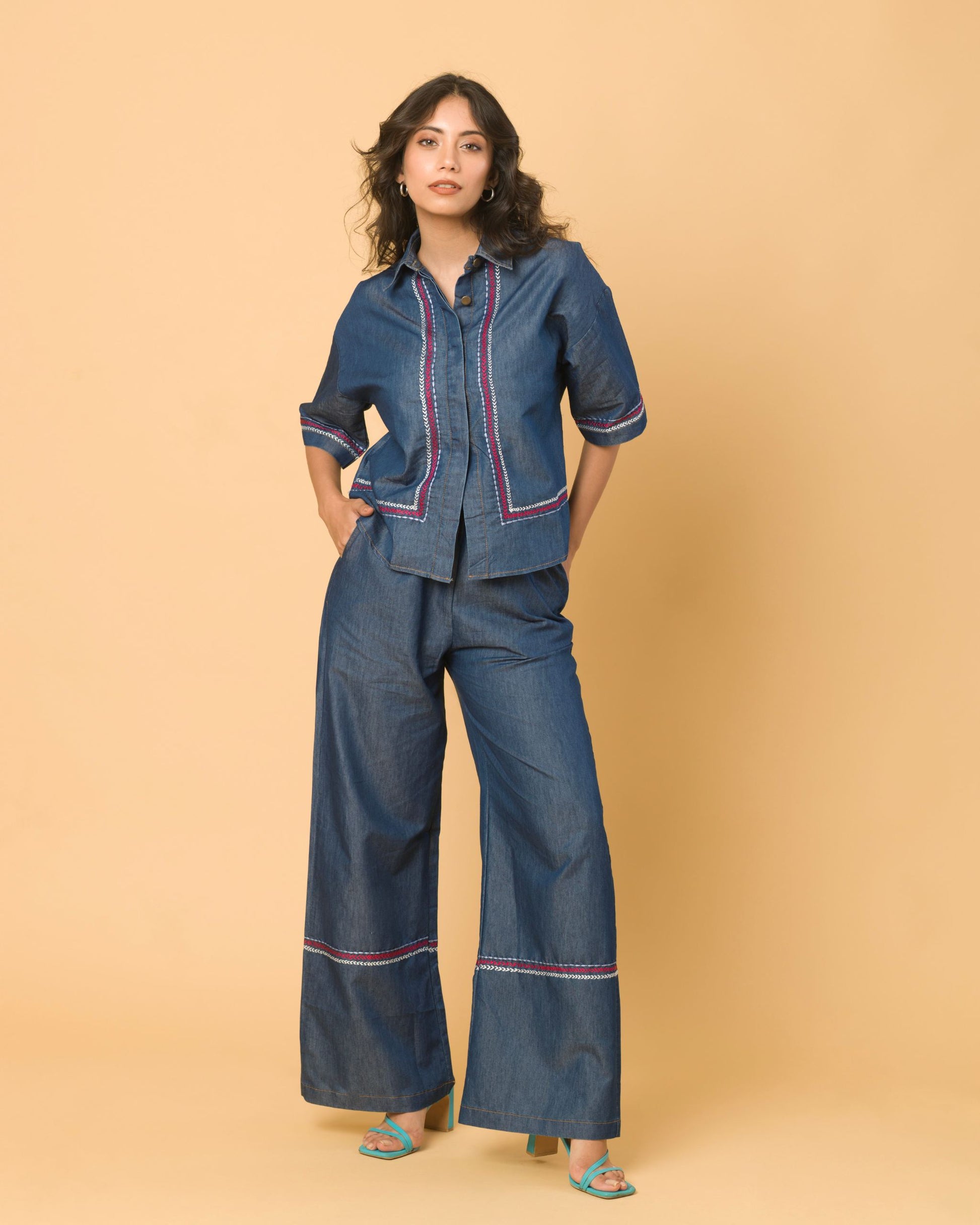 Onska Indigo Pop Co-ord