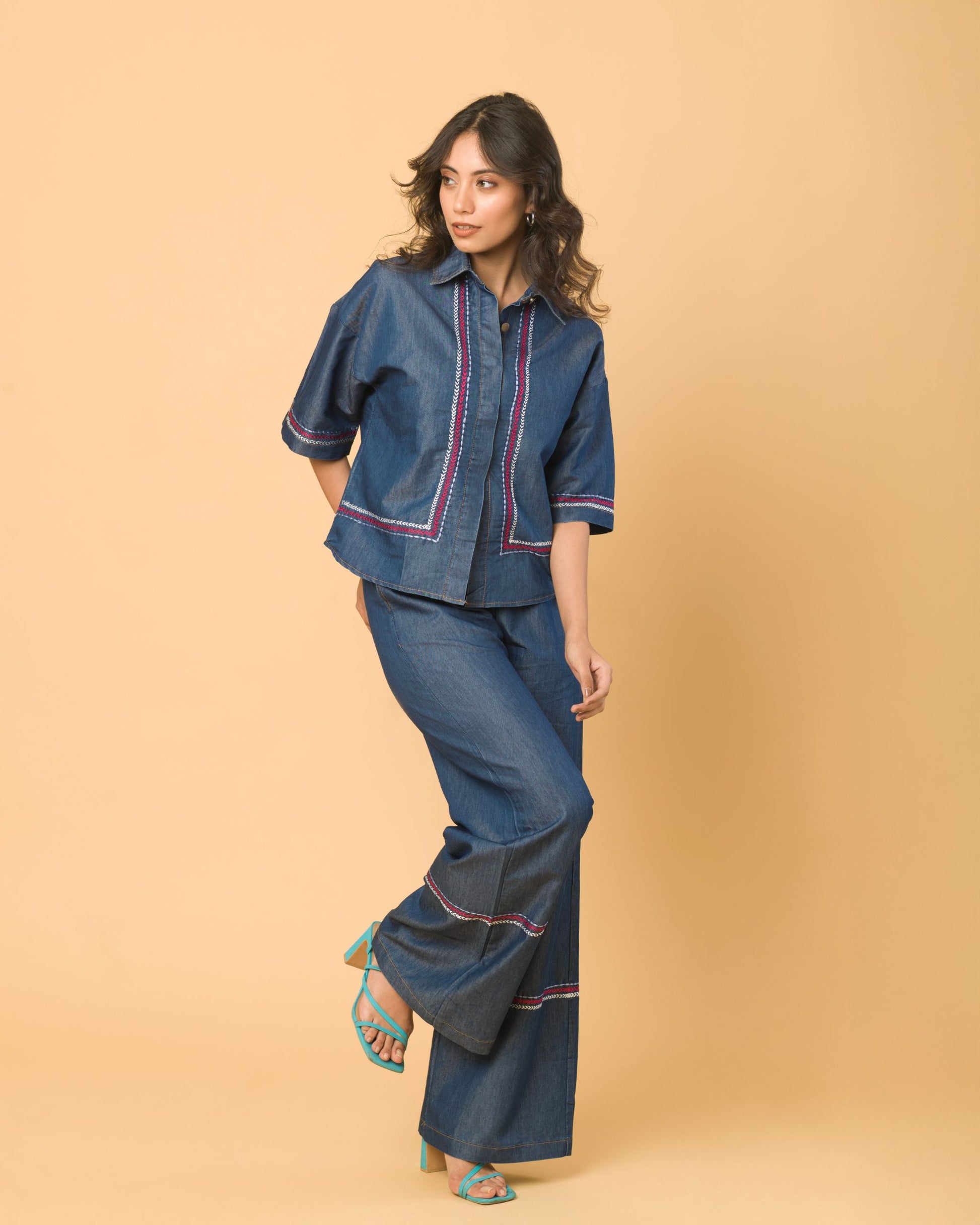 Onska Indigo Pop Co-ord