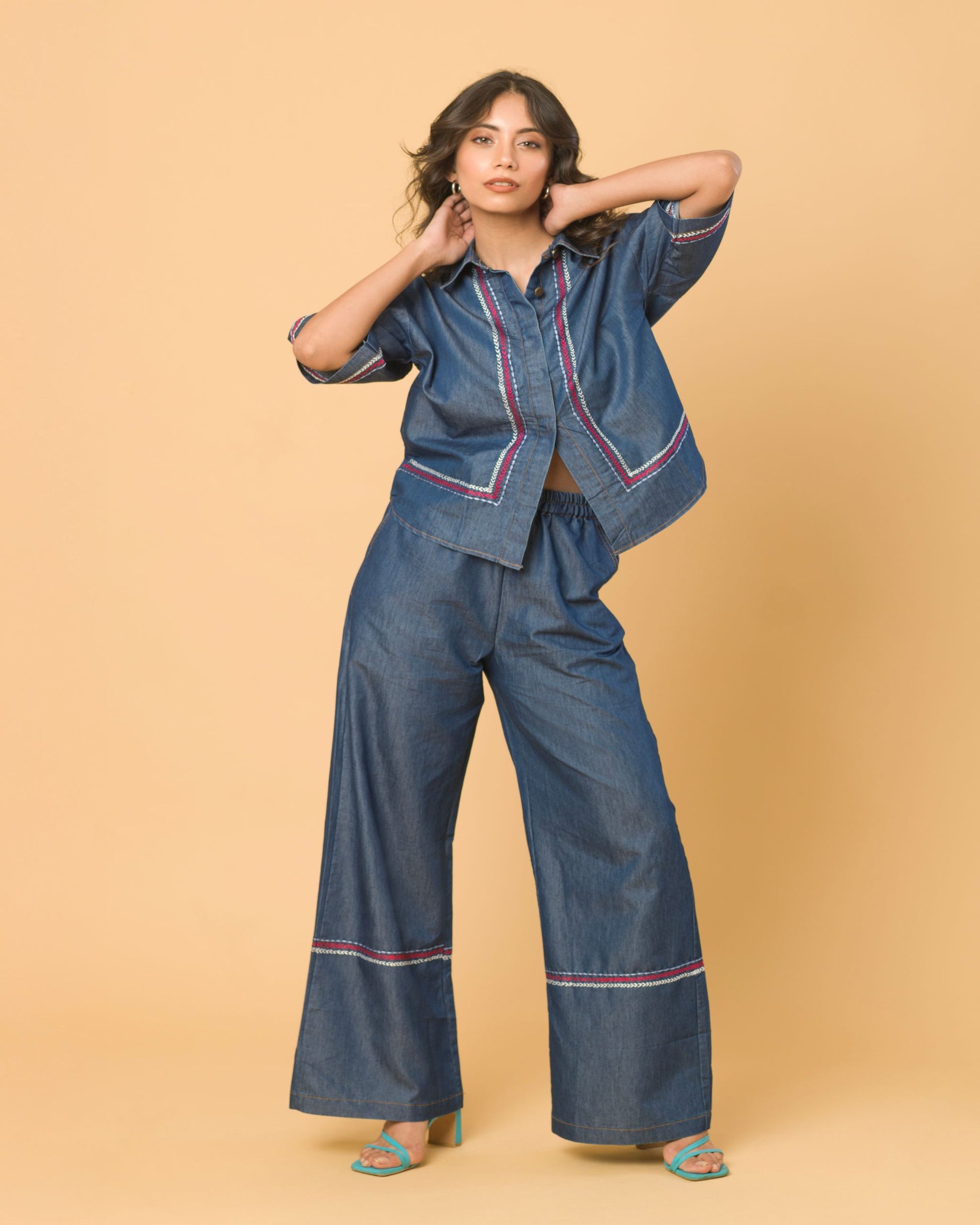 Onska Indigo Pop Co-ord