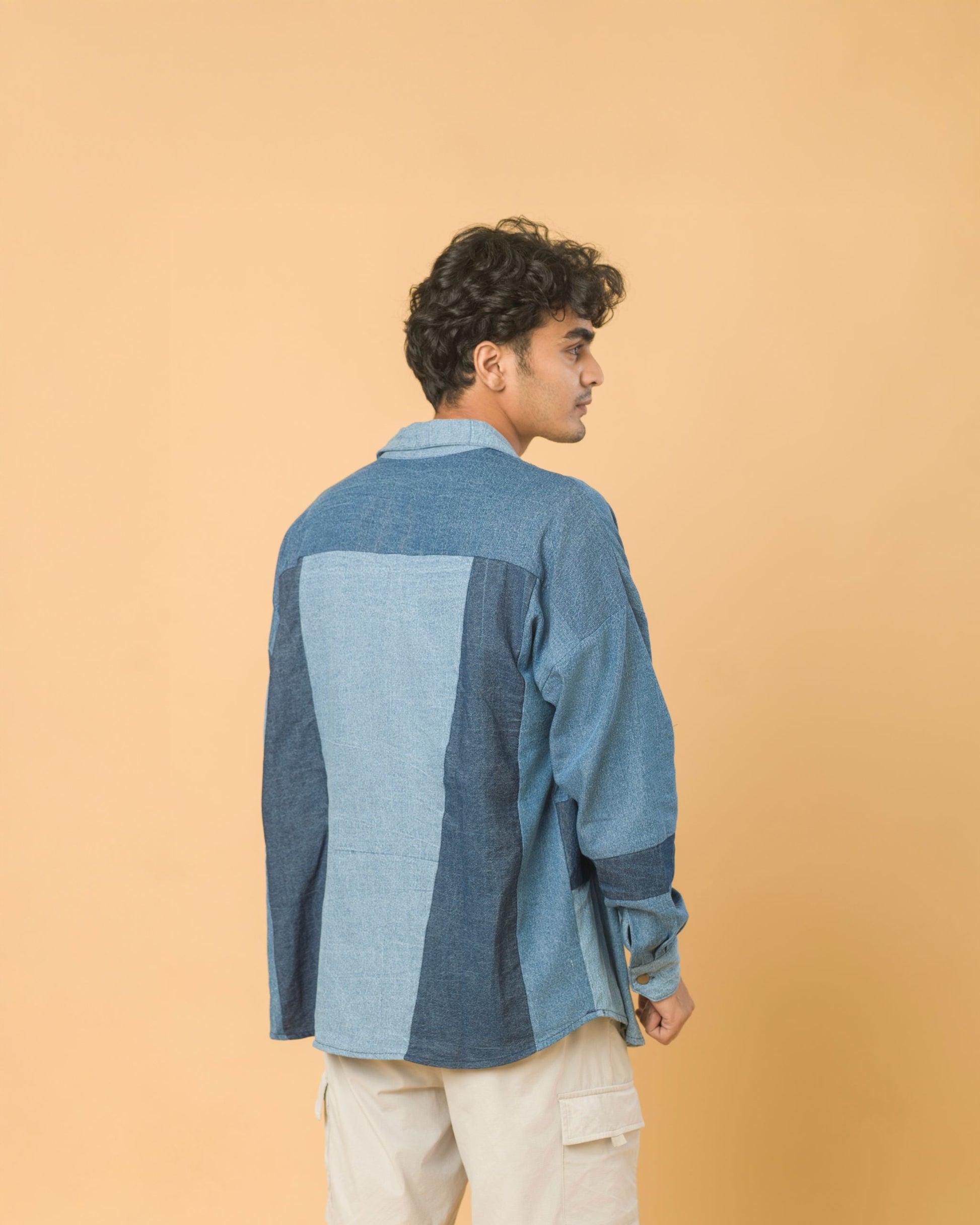 Onska Indigo Block Overshirt