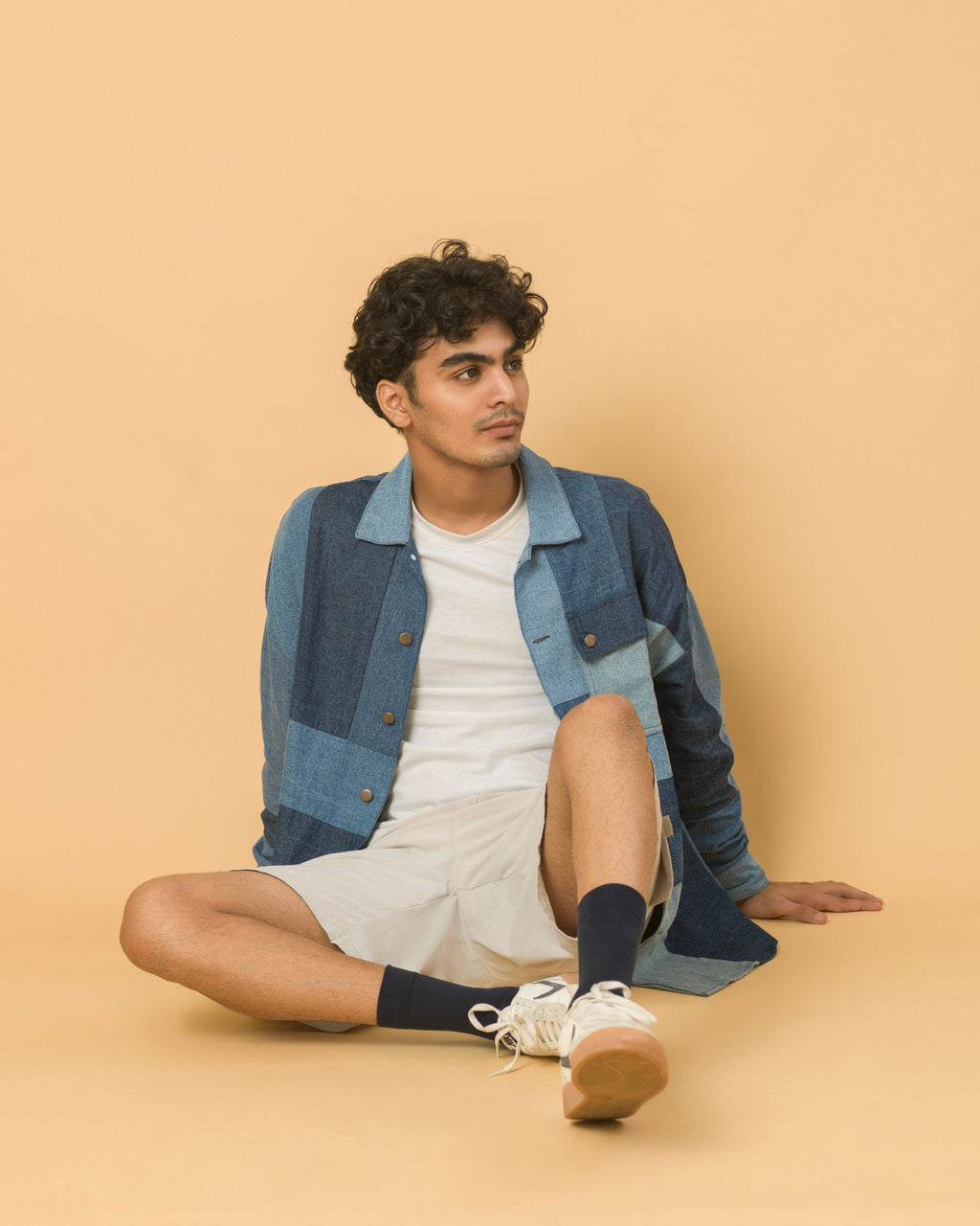 Onska Indigo Block Overshirt