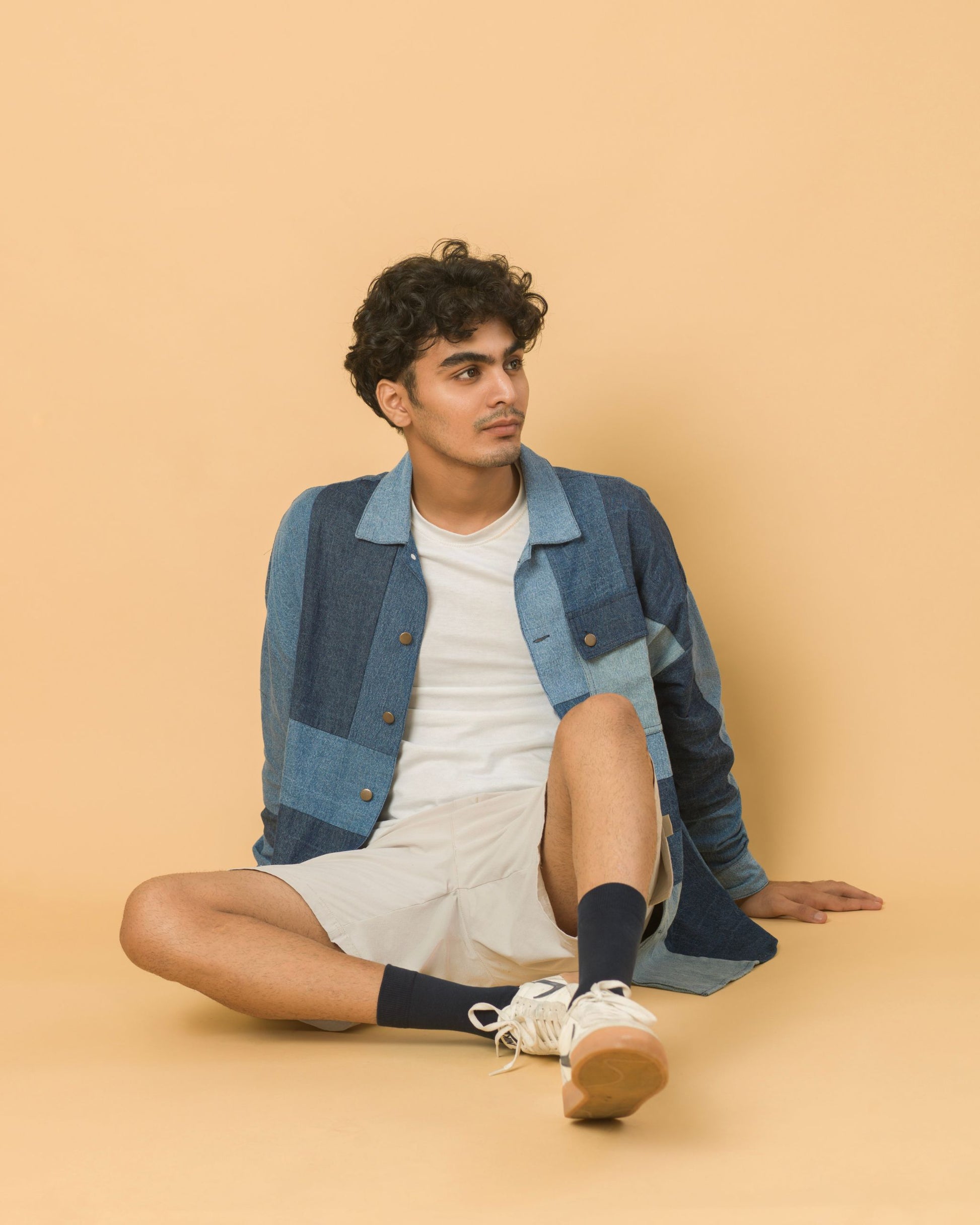 Onska Indigo Block Overshirt