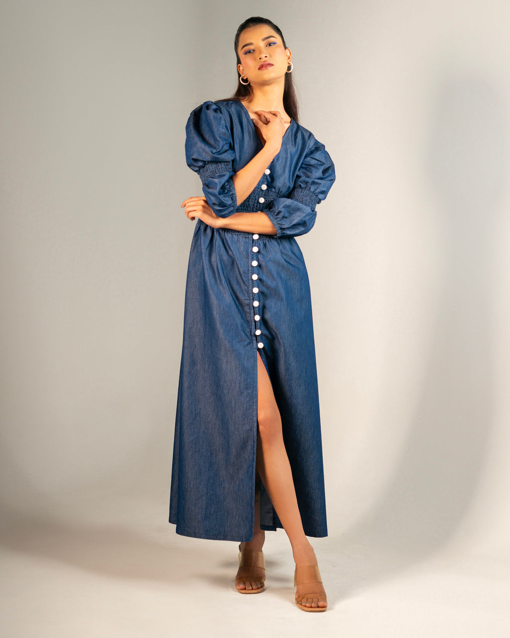 Onska Puffed Sleeve Dress