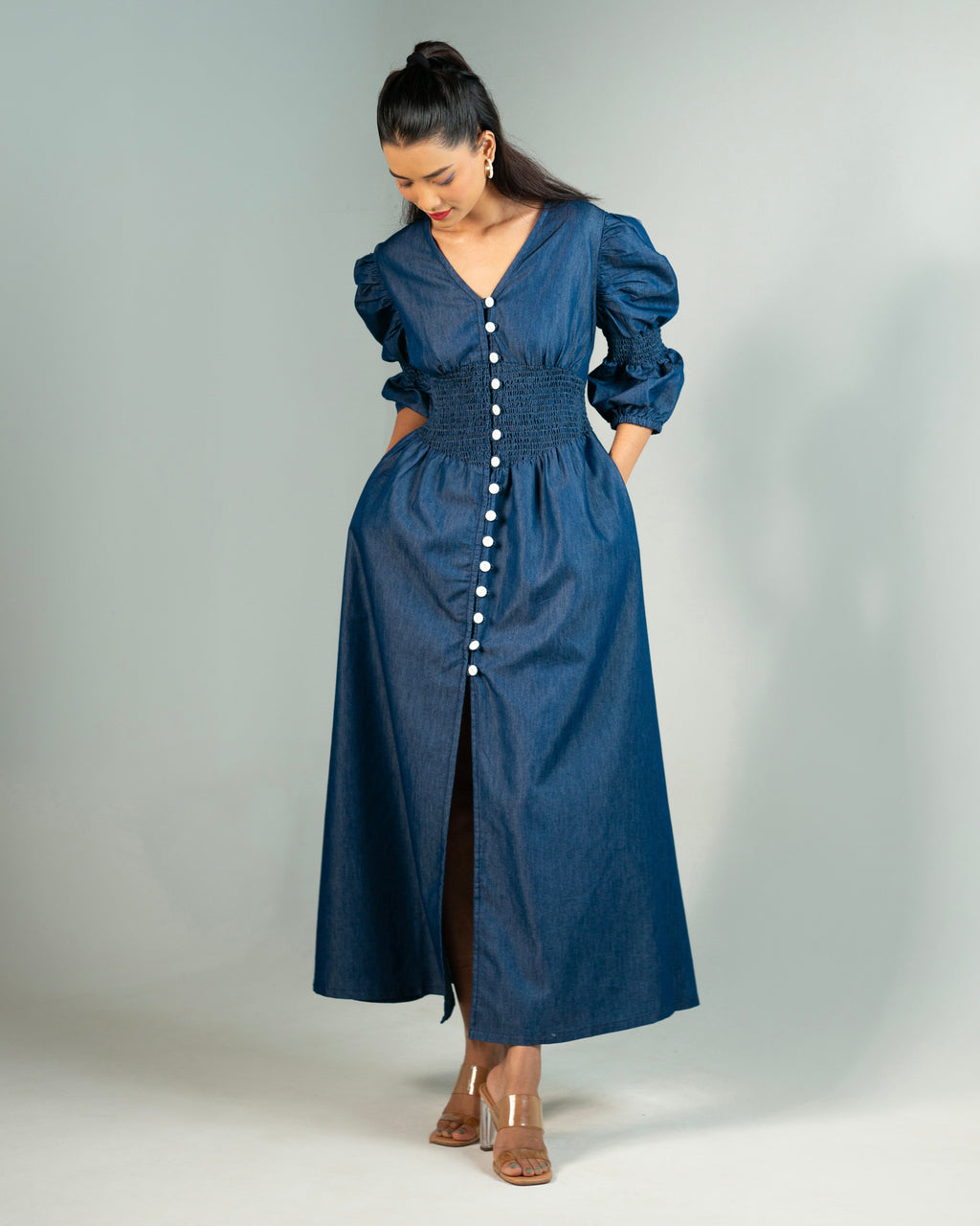 Onska Puffed Sleeve Dress