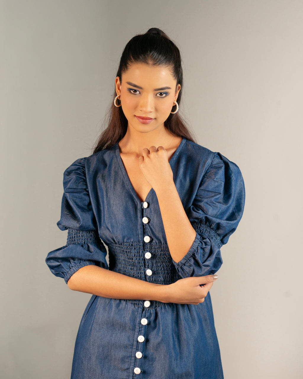 Onska Puffed Sleeve Dress
