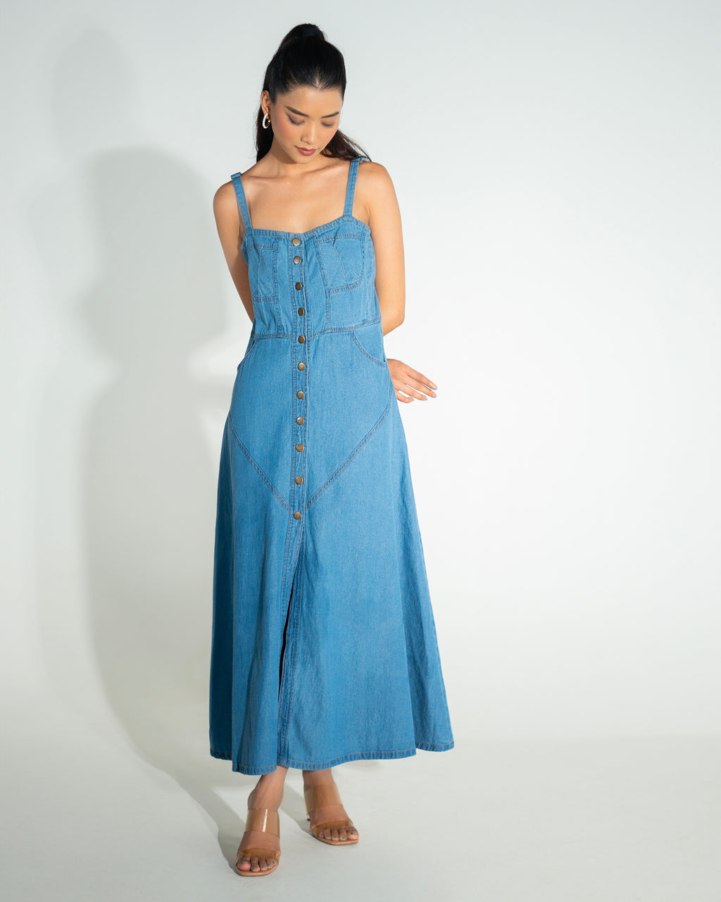 Onska A- Line Dress-Stripes