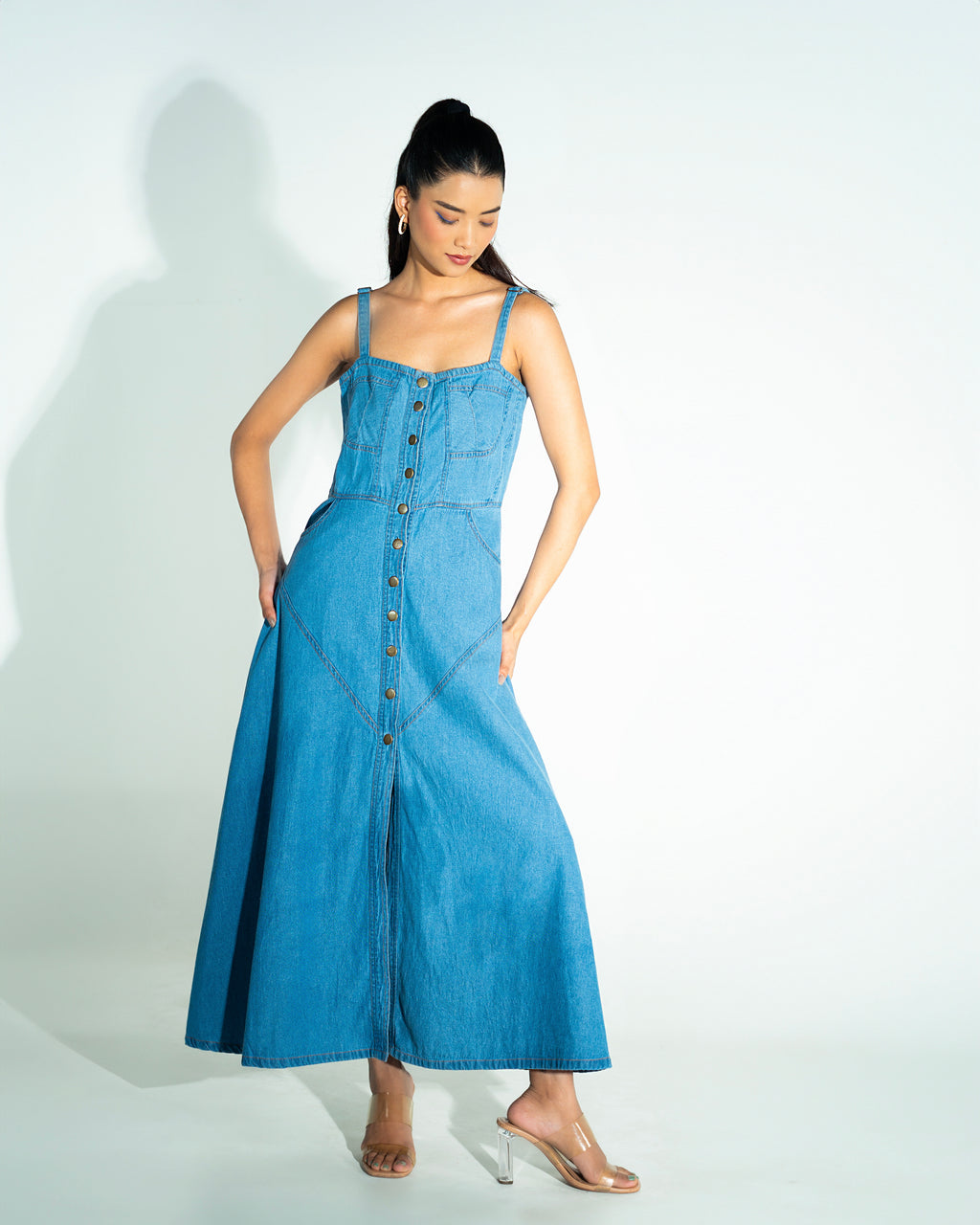 Onska A- Line Dress-Stripes