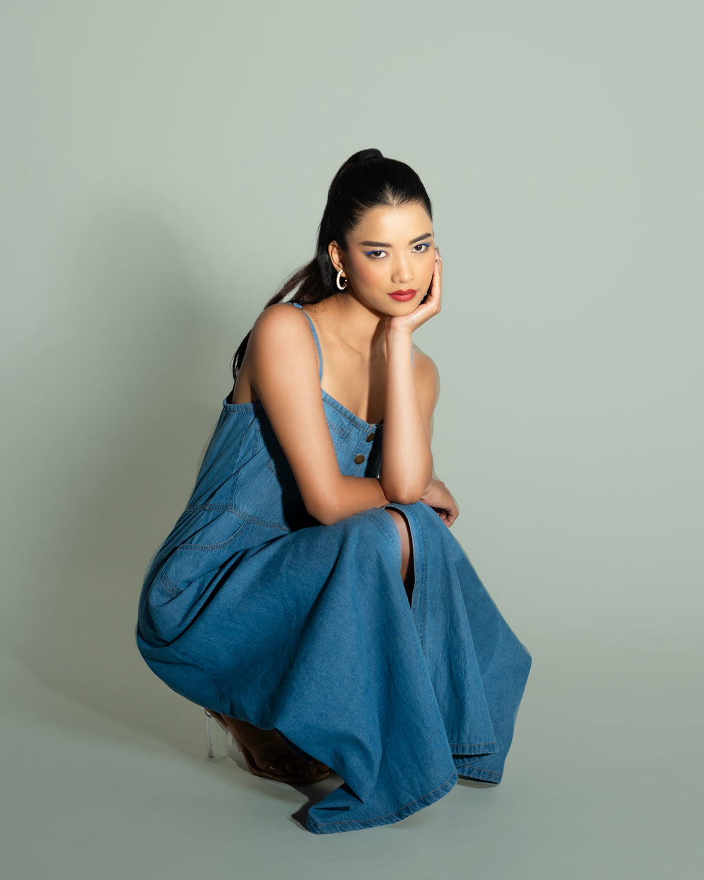 Onska A- Line Dress-Stripes