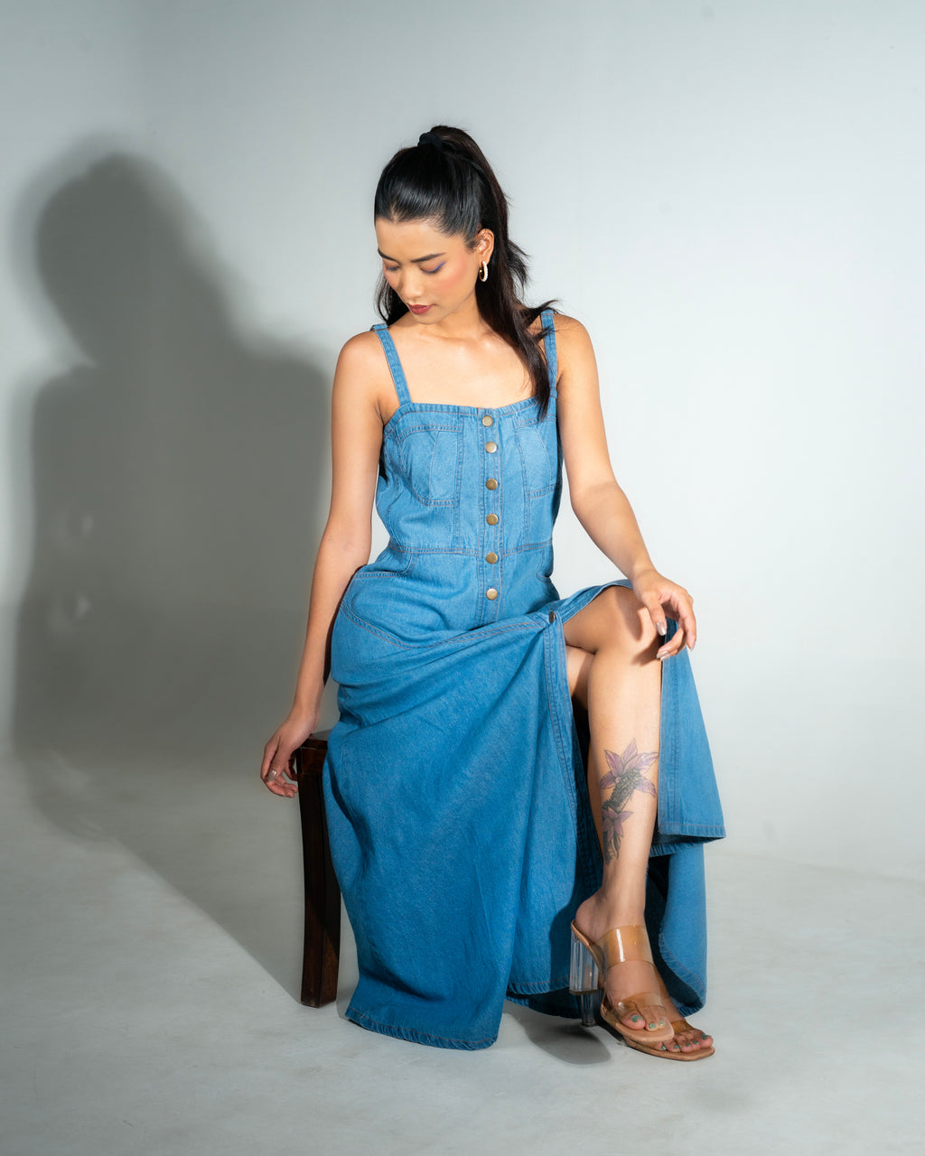 Onska A- Line Dress-Stripes