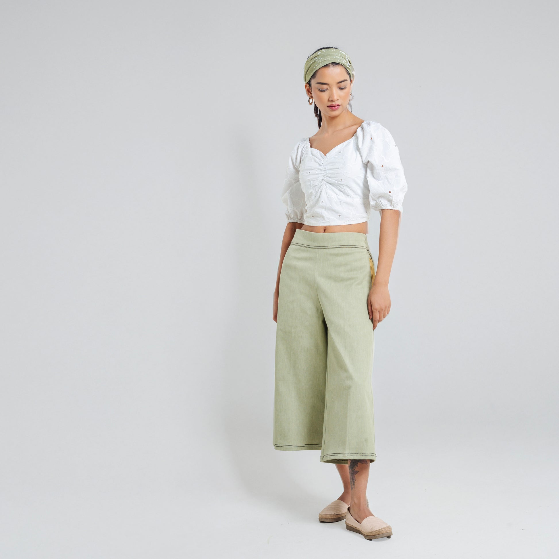 ONSKA RELAXED FIT COTTON PANTS